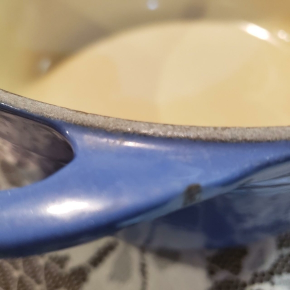 Cottagecore Boho Le Creuset Doufeu 20 Blue Enameled Caat Iron RARE - Picture 5 of 6